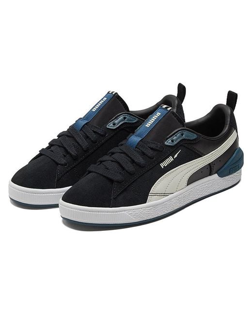 PUMA Black Suede Bloc Sneakers for men