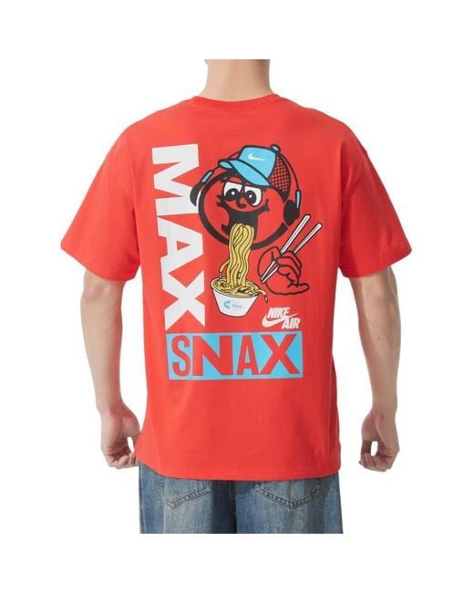 Nike Red Nsw M90 Sole Food T-Shirt for men