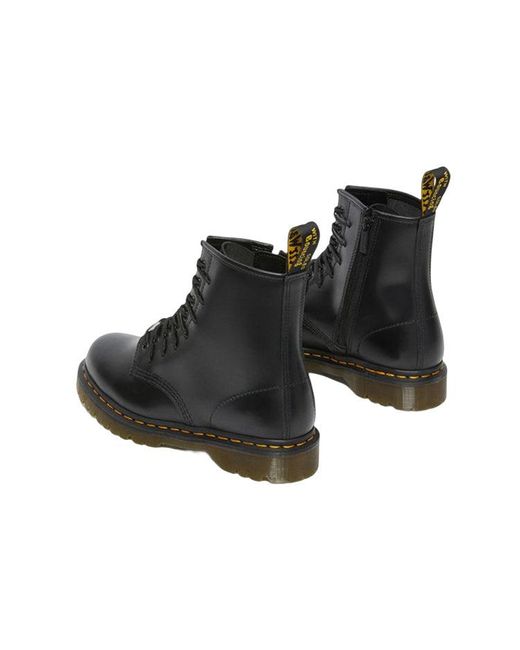 Dr. Martens Black 1460 Extreme Laces Polished Smooth Leather Boots