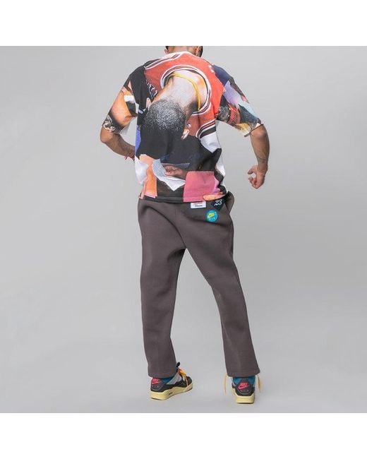 Nike X Union A Crossover Jordan Back Fu Print Sports Short Seeve Us Edition White for men