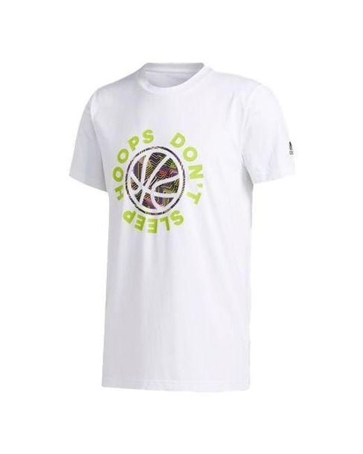 Adidas White Apac Smr Hds Basketball Sports Short Sleeve for men