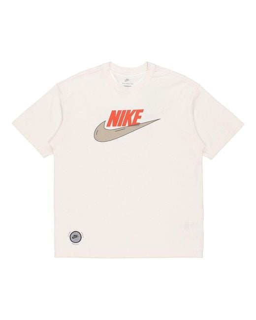 Nike White Sportswear Tee M2Z Purpose Leisure Sports Round Collarletter Print Short Sleeve for men