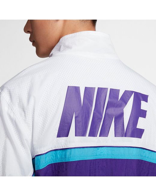 Nike Blue Throwback Basketball Jacket for men