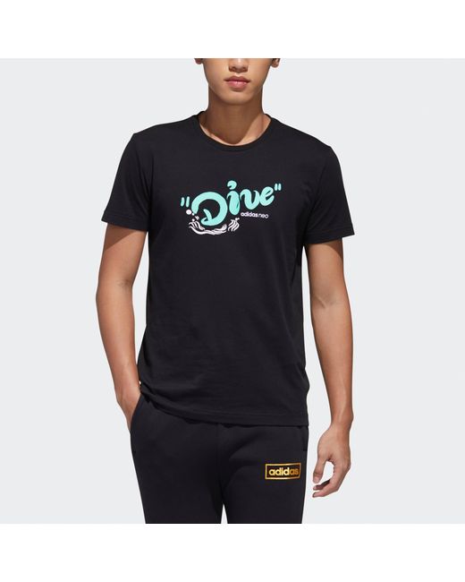 Adidas Black Neo M Pnda 3Sgrx T Printing Pattern Sports Short Sleeve for men
