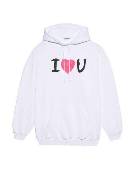 Balenciaga White (Wmns) Ss21 Printing Hoodie