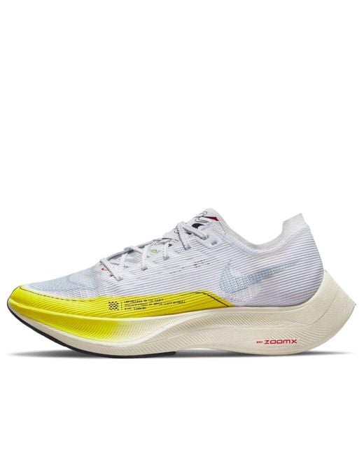 Nike Zoomx Vaporfly Next% 2 White/psychic Blue-yellow Strike Dm9056-100