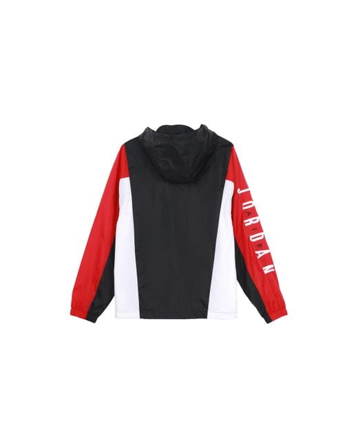 Nike Black Windproof Casual Sports Colorblock Hooded Training Logo Woven Jacket Autumn for men