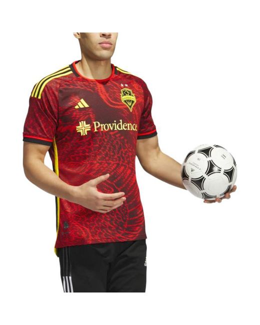 Adidas Red Seattle Sounders Fc 23/24 Away Authentic Jersey for men