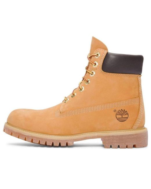 Timberland Brown Premium 6 Inch Waterproof Boots 'Wheat Nubuck' for men