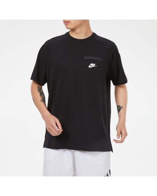 Nike Black Sports Training Loose Breathable Round Neck Short Sleeve for men