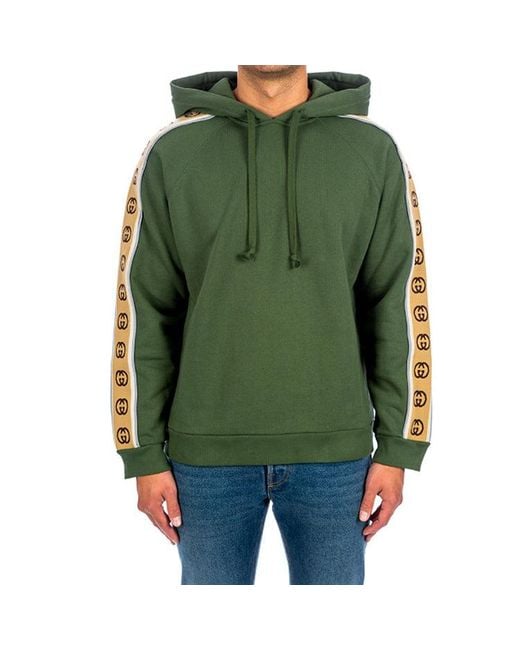 Gucci Green Knitted Cotton Hooded Sweater For for men