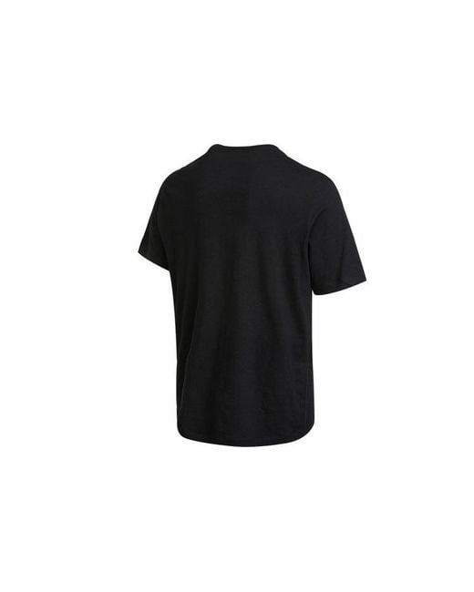 Nike Black Sportswear Alphabet Flowers Printing Round Neck Casual Short Sleeve for men