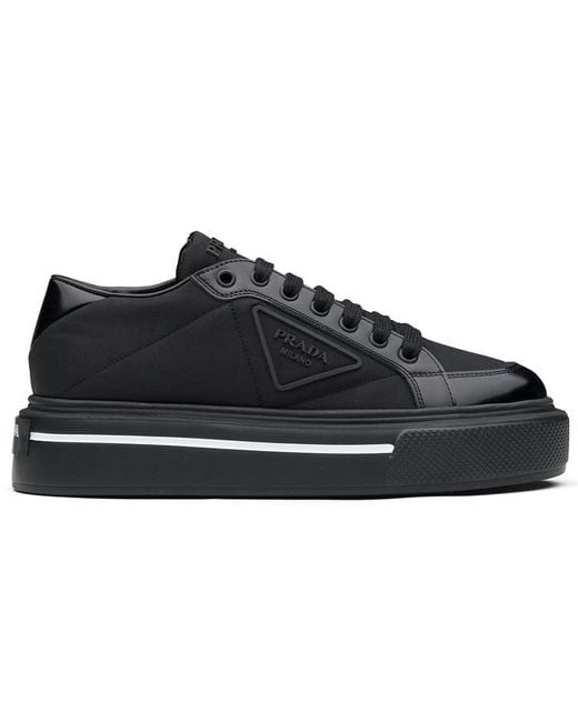 Prada Black (Wmns) Macro Re-Nylon And Brushed Leather Sneakers