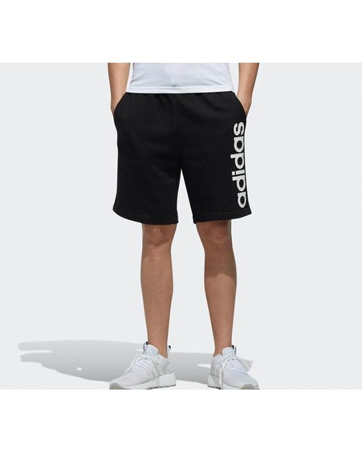 Adidas Blue Neo Side Large Logo Casual Sports Shorts for men