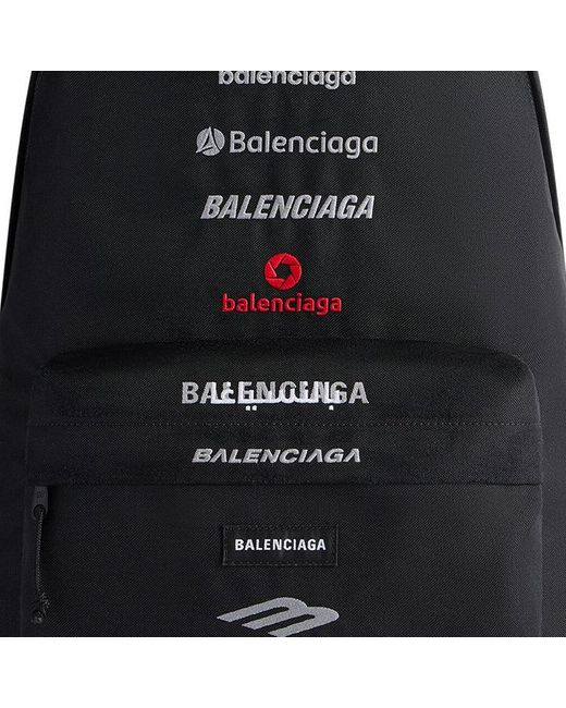 Balenciaga Black Explorer Backpack for men