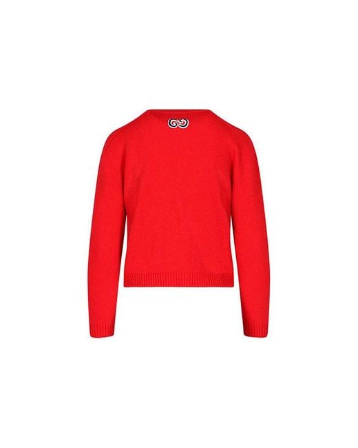 Gucci Red (Wmns) Knitted Wool Jumper