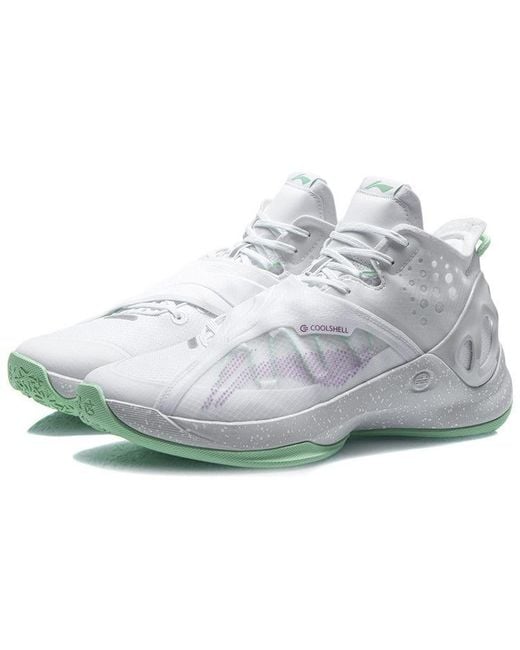 Li-ning White Cushion Comfort Basketball Shoes for men