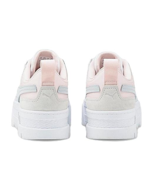 PUMA White (Wmns) Mayze Low Tops Thick Sole Casual Skateboarding Shoes