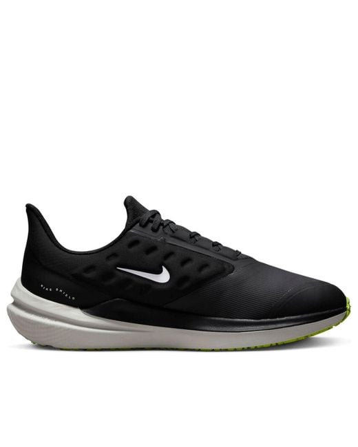 Nike Black Winflo 9 Shield Weatherised Road Running Shoes for men