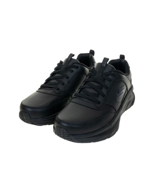 Skechers Black D'Lux Walker Sr Shoes 'Core' for men