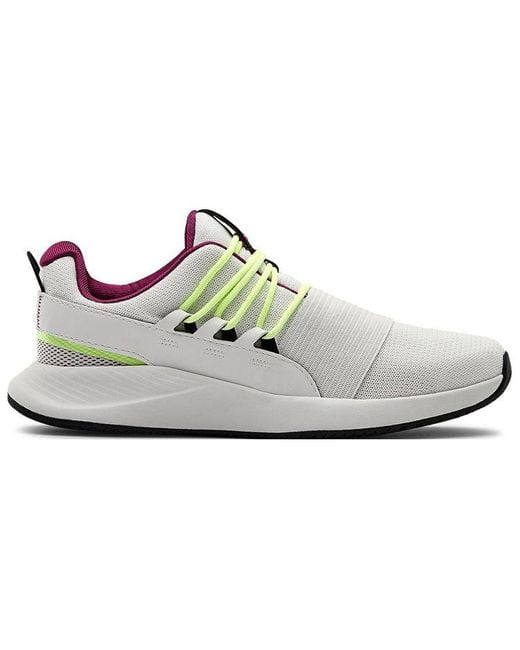 Under Armour White (Wmns) Charged Breathe Lace Sports Shoes