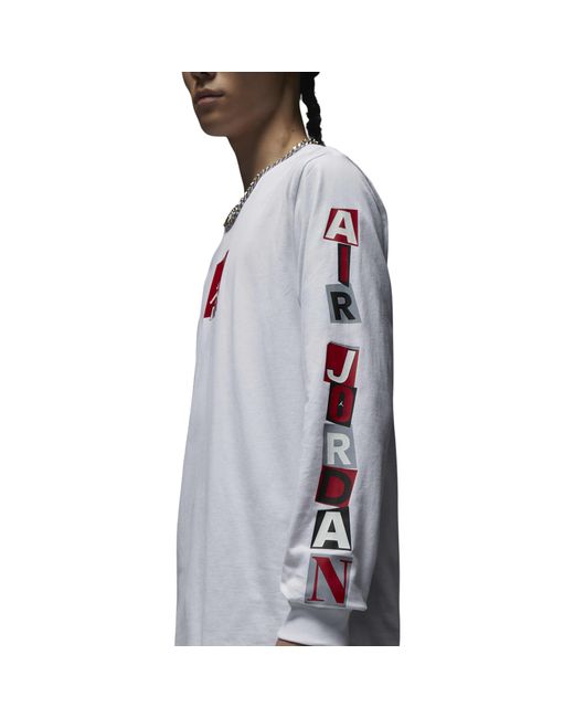 Nike Blue Brand Graphic Long-Sleeve T-Shirt for men
