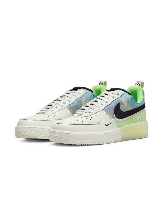 Nike Blue Air Force 1 React 'Sail Barely Volt' for men