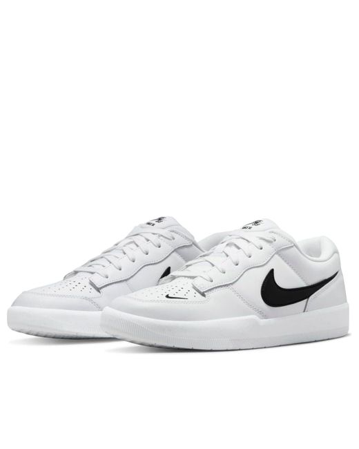 Nike White Sb Force 58 Premium Skate Shoe for men