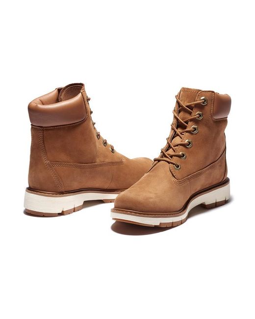 Timberland Brown (Wmns) Lucia Way 6 Inch Waterproof Boot 'Wheat Nubuck'