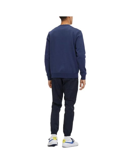 Nike Blue Knit Sports Fleece Lined Stay Warm Round Neck Pullover for men