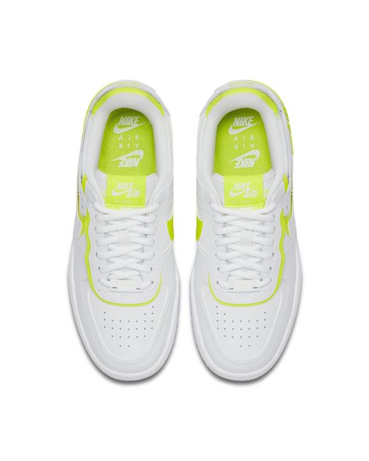 Nike White (Wmns) Air Force 1 Shadow 'Volt'
