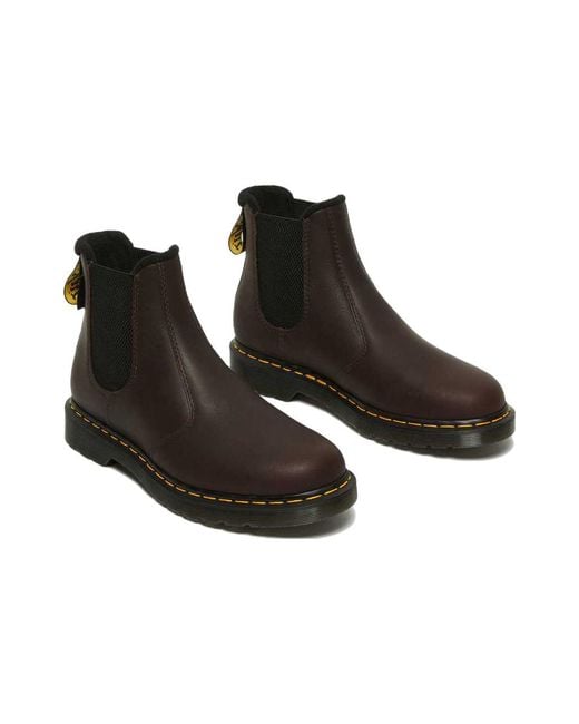 Dr. Martens Black 2976 Warmwair Leather Chelsea Boots 'Dark'
