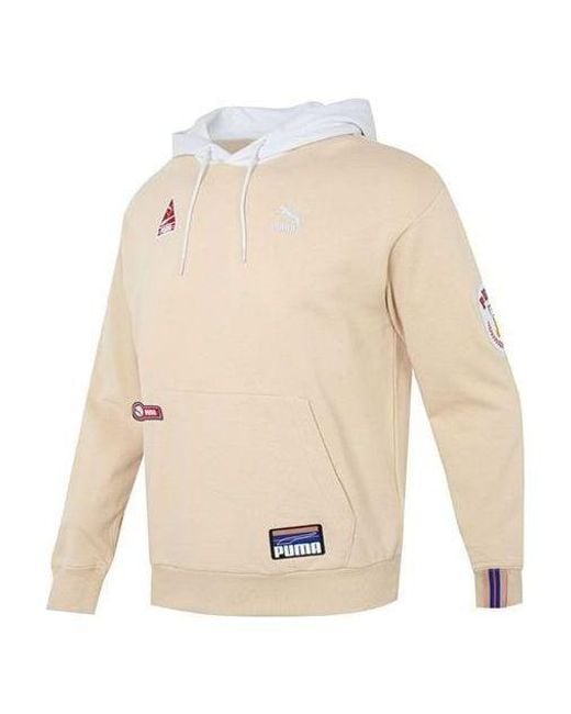 PUMA White Team Badge Hoodie for men