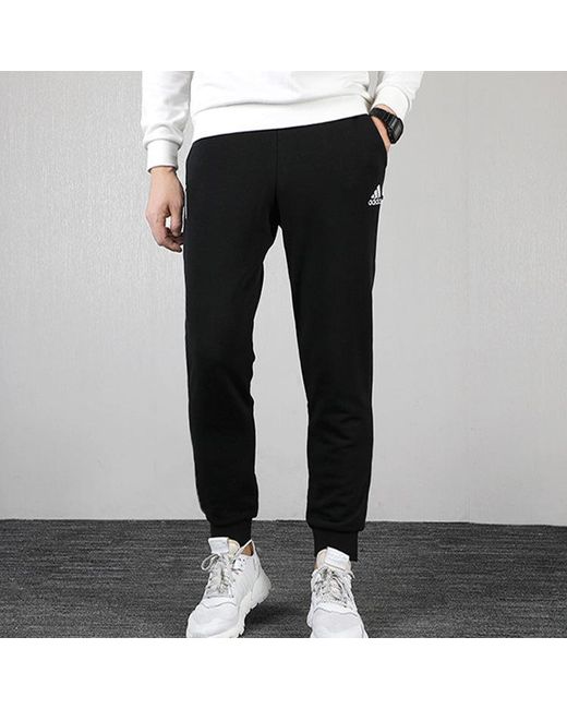Adidas Black Logo Casual Sports Bundle Feet Long Pants for men