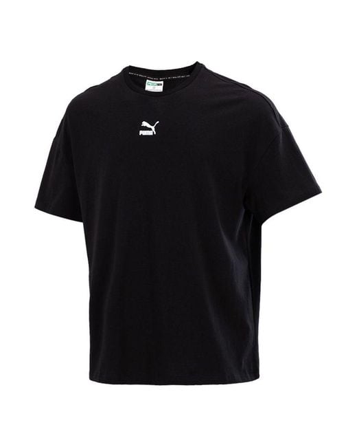 PUMA Black Sport Running Trainingwork Outfast Dringbreathable Fabric Round Neckshort Sleeve for men