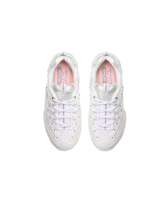 Skechers White (Wmns) D'Lites Glamour Feels Low/Dad Shoes Gs