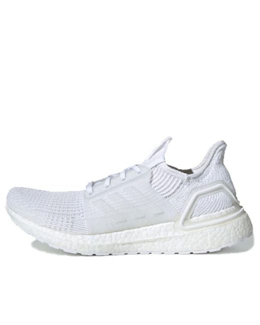 Adidas White Ultraboost 19 'Triple' for men