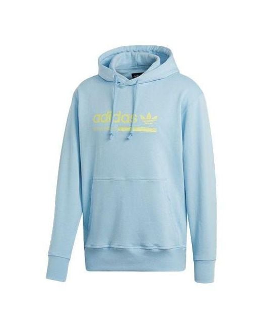 Adidas Blue Originals Kaval Series Printing Logo Casual Sports Pullover for men