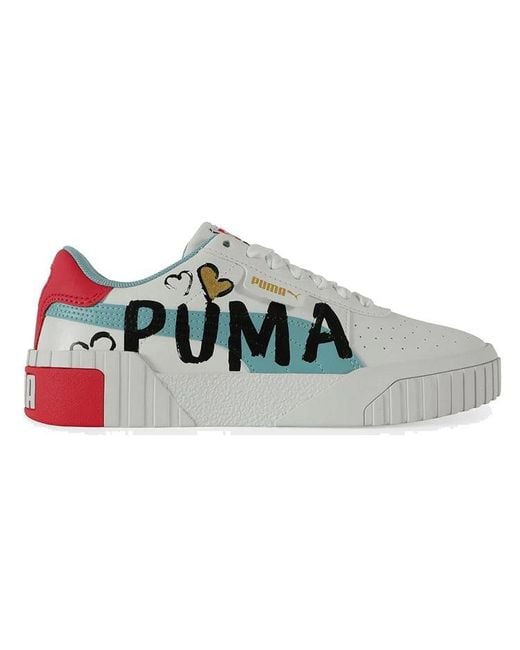 PUMA White (Wmns) Cali Novelty 'Heart'