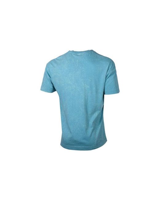 Nike Blue Training Athleisure Casual Sports Breathable Alphabet Round Neck Short Sleeve Lake for men