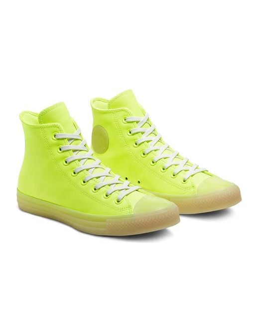 Converse Yellow Neon Leather Chuck Taylor All Star High Top 'Neon'