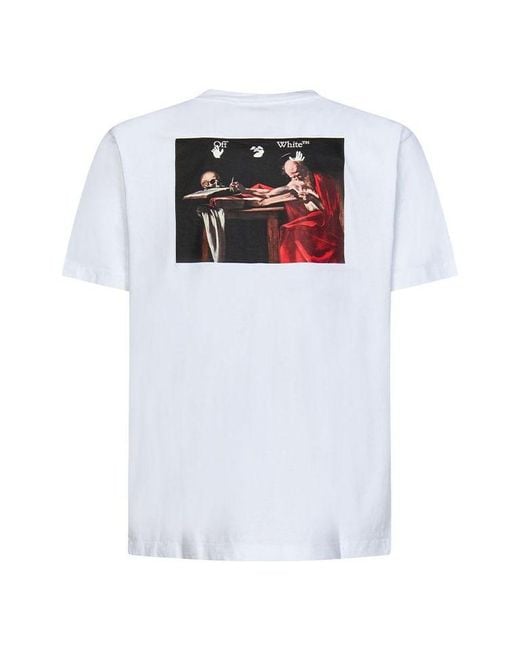 Off-White c/o Virgil Abloh White Caravaggio Paint Slim Tee for men
