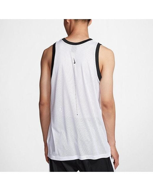 Nike White Giannis Alphabet Basketball Sleeveless Vest for men