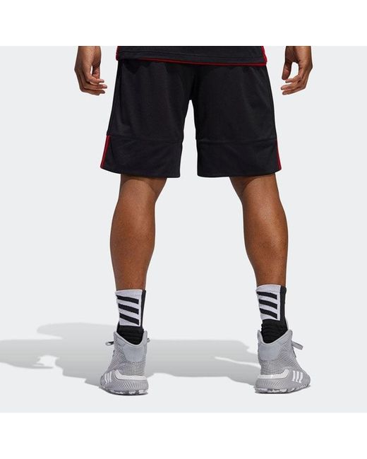 Adidas Black 3G Spee Rev Shr Reversible Mesh Basketball Sports Shorts for men