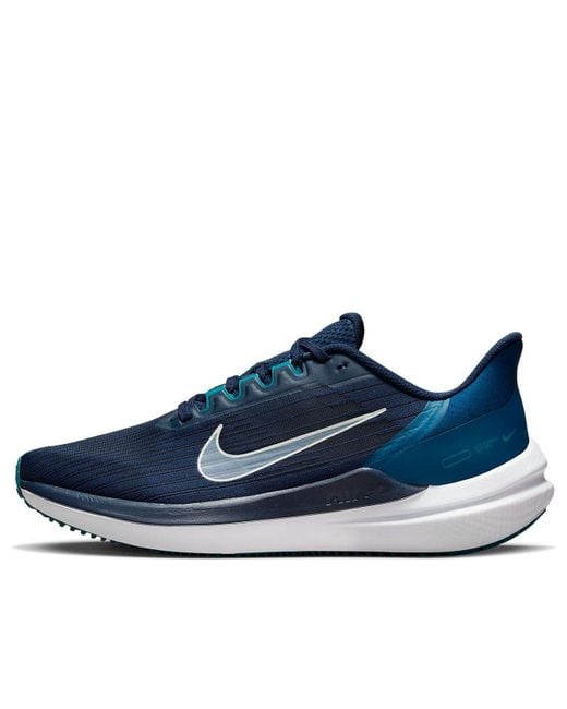 Nike Blue Air Winflo 9 Road Running Shoes for men