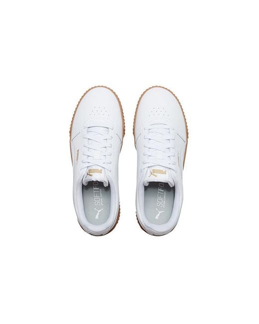 PUMA White (Wmns) Carina Leather Gum'