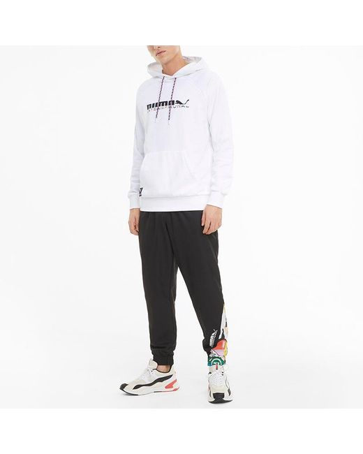 PUMA White International Graphic Hoodie for men