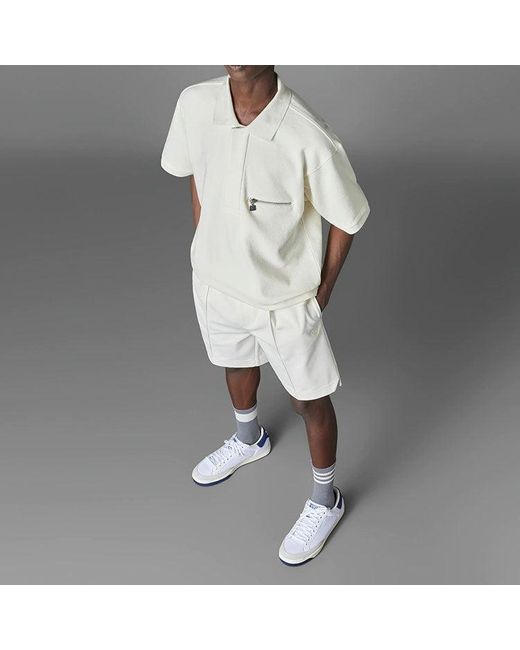 Adidas White Version Tie-Break Polo Shirt for men