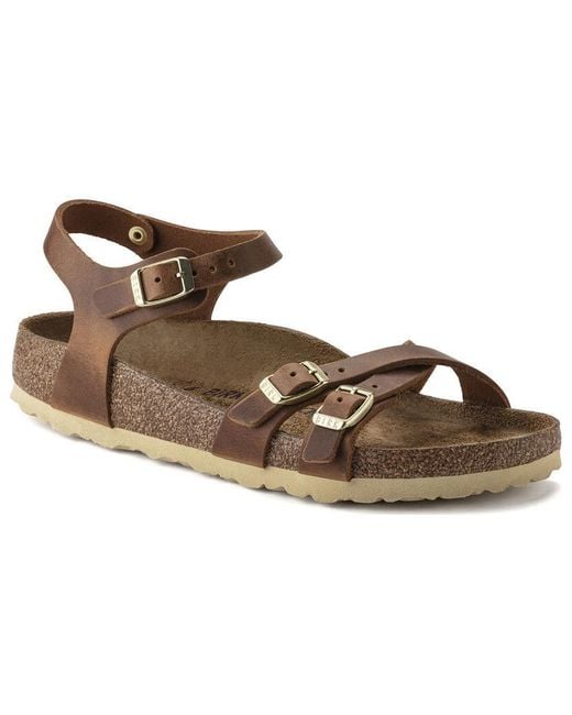Birkenstock Brown (Wmns) Kumba Oiled Leather Narrow Fit 'Cognac'
