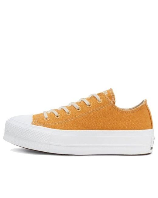 Converse Orange (Wmns) Renew Cotton Chuck Taylor All Star Platform Low 'Sunflower'